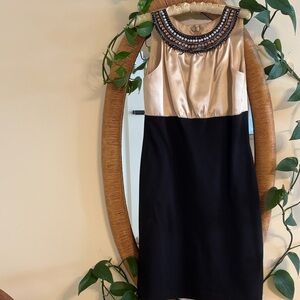 Retro  Gold and Black Beaded  Dress